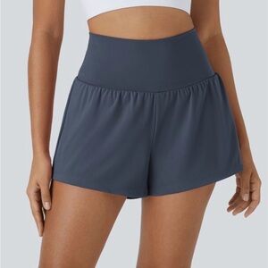 Women's High-Waisted Blue Shorts